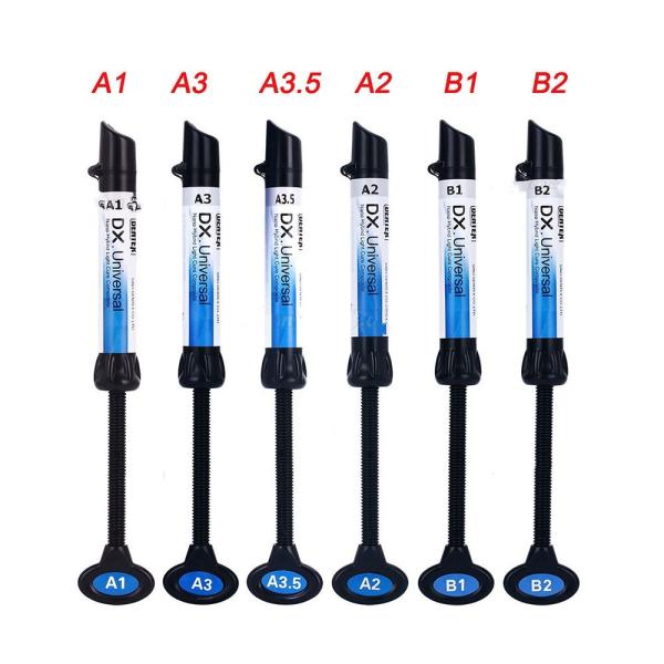Quality 5Pcs Dental Light Curing Composite Resin Refill Syringe Dentex A1 A2 A3 A3.5 B1 B2 for sale