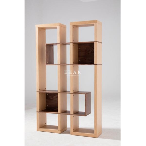 Quality Wooden Modern Design Soild Oak Wood Book Shelf Bookcase for sale