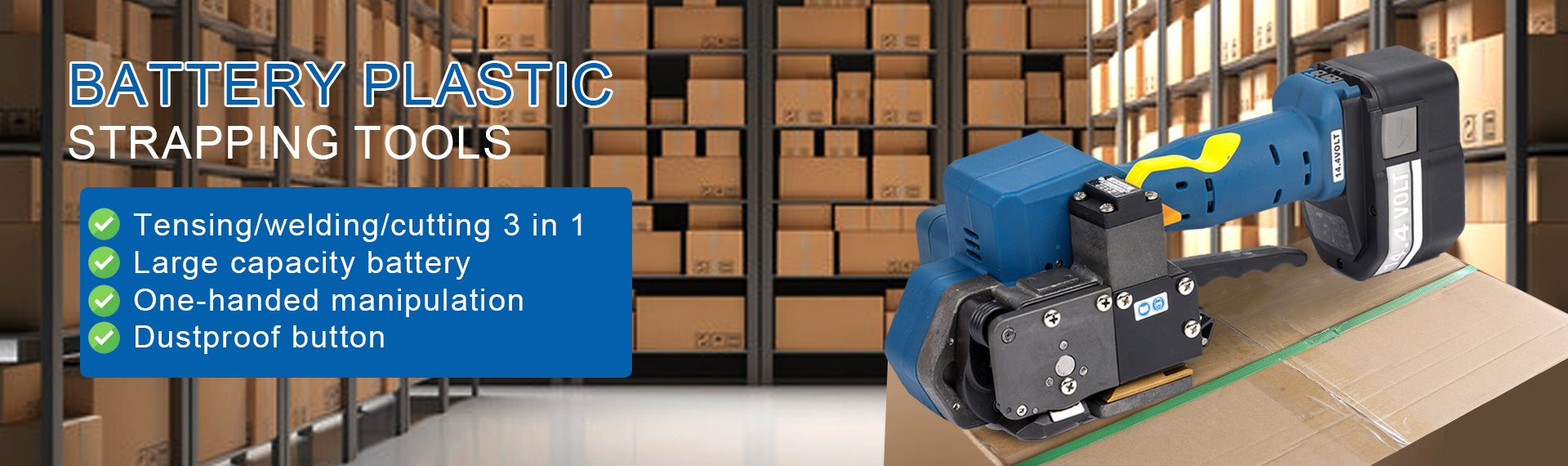 PET Strapping Handheld Battery Powered Strapping Tool Electric Strapping Tools For Packing Belts