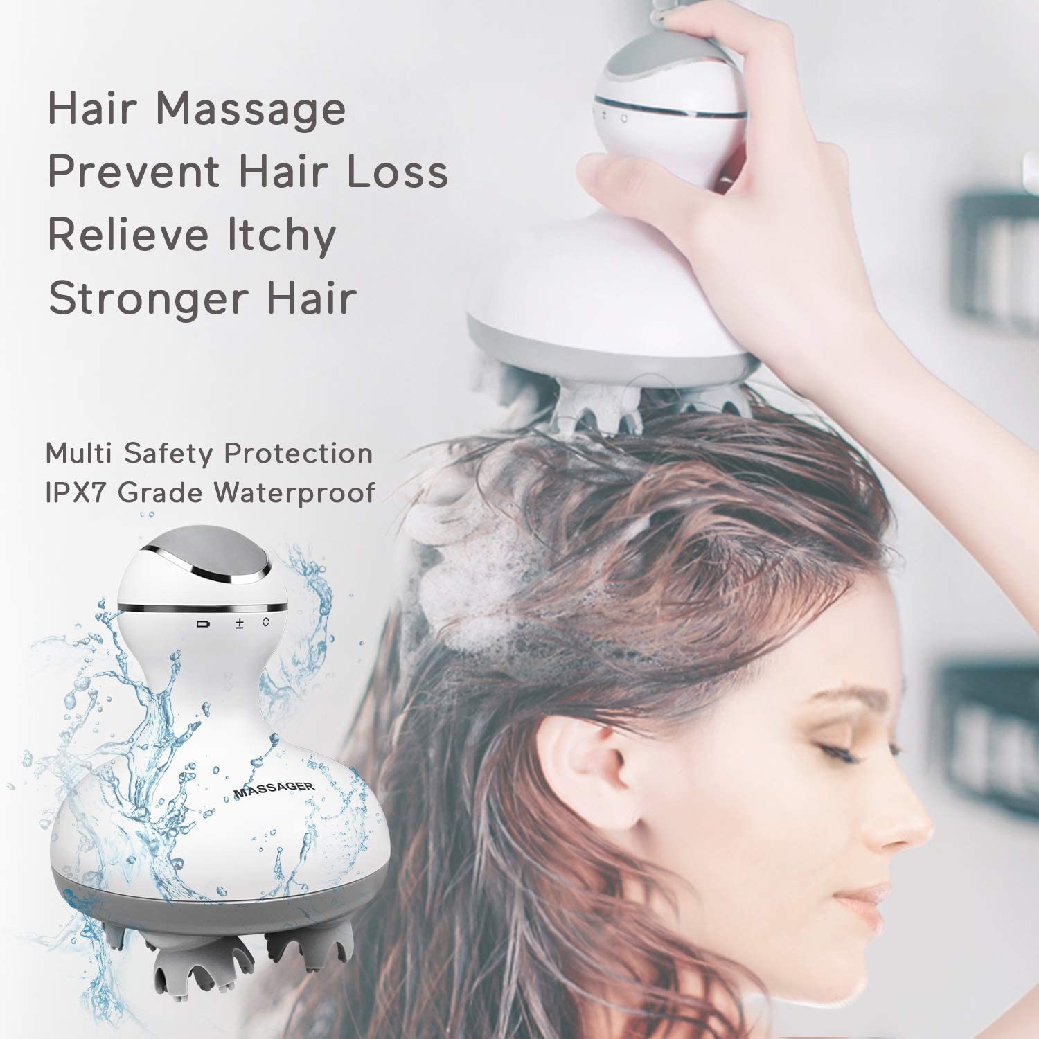 1200mAh Handheld Head Scalp Massager