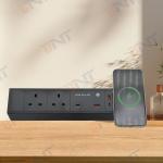 Multi-Functional 2 AC Outlets Dual USB A+C UK 65W PD Fast Charge Desktop Clamp