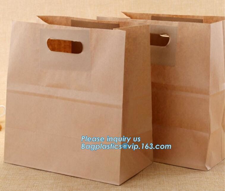 Custom Printing Recycled Brown Kraft Paper Bags,Custom Printed Factory Glassine Paper Bread Small Brown Bag, bagease