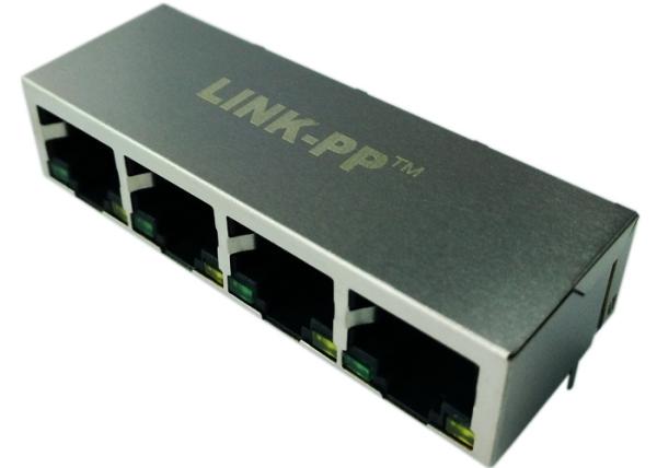 Quality ARJM14A2-805-BB-CW2 1X4 Port Ethernet Multi - Port Rj45 MagJack 2.5G Base-T for sale