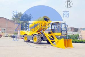270 ° Discharge Angle Mobile Concrete Mixer Truck , Automatic Self Loading Transit Mixer