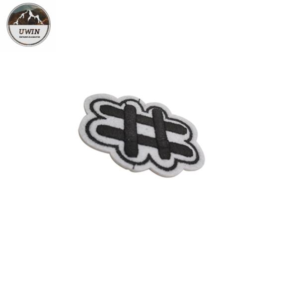 Eco Friendly Woven Sew On Letter Patches Customized Color For Handbags / Hats