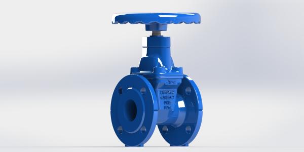 Both Side Sealing Non Rising Stem Gate Valve , Resilient Seated Screwed Gate