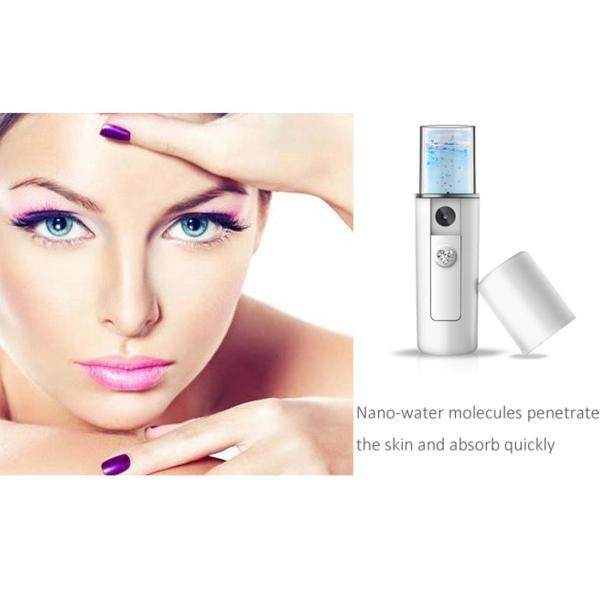 Mini Wireless Nano Facial Spray Humidifier Steamer Protable USB Rechargeable Fan cooler