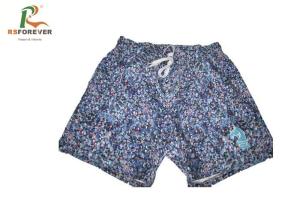 Sublimation Printing Waterproof 4 Way Stretch Mens Printed Swim Trunks