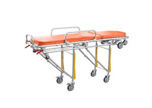Mobile Medical Adjustable Backrest Automatic Loading Ambulance Stretcher