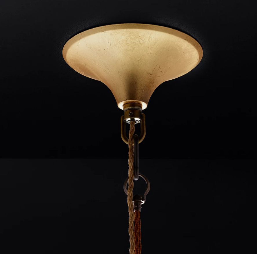 Yihao Custom Medieval Style Multi-Layer Ceramic Pendant Light Umbrella Shaped for Exhibition Hall Chandeliers