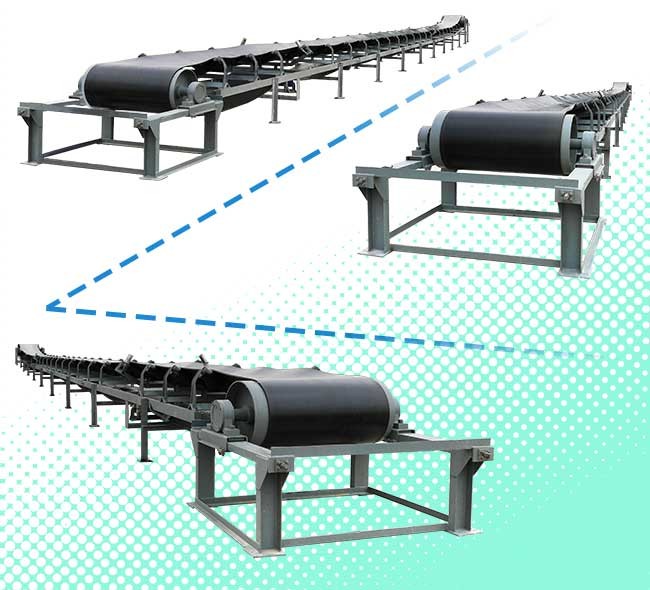 Custom Troughed Belt Conveyor , Material Handling Conveyor Adjustable Speed With Carrying Idler