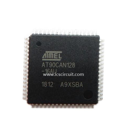 Quality IC AT90CAN128-16AU Microcontroller 128k Bytes ISP Flash Memory for sale