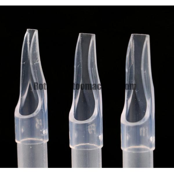 Clear Disposable Tattoo Gun Tips Pre Sterilized Open Tips Safe Material