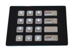 16 keys weather proof industrial black backlit metal numeric USB keypad with dot