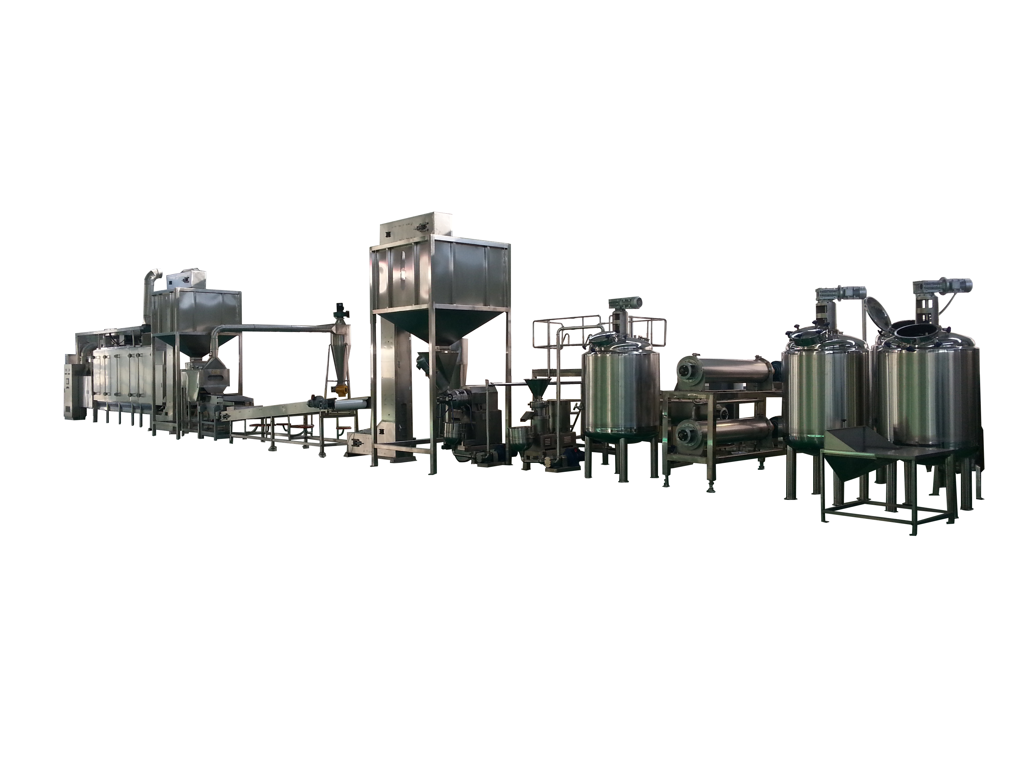 Roasting Ss304 Peanut Butter Processing Line For Peanut Making