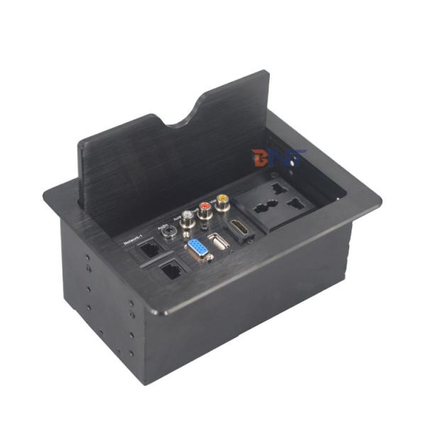 Quality Aluminum furniture power data table mounted socket with slip cover for sale