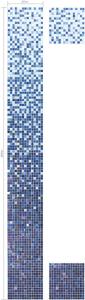Iredicent deep blue reflection decoration mosaic gradation pattern