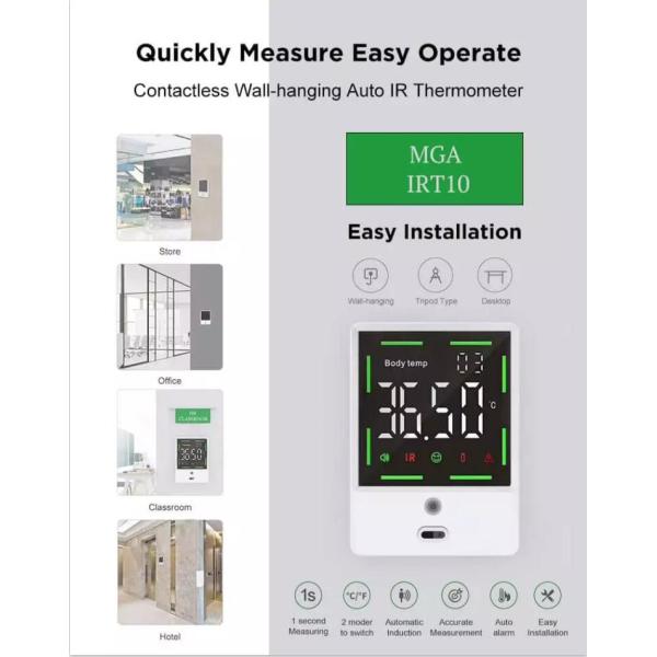 Non-Contact Digital Palm Arm Thermometer with LCD Display and Fever Alarm Function