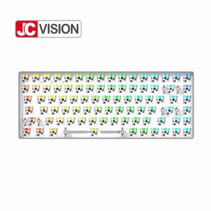 Buy cheap 84 Keys Hot Swappable RGB Mechanical Keyboard Kits Aluminum Frame ABS Case Metal Plate product