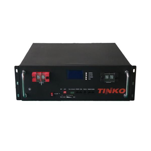 Quality TINKO Rack Mounted Lifepo4 Battery 5.12KWH 48V 100AH 6000 Cycle Home Power Battery Storage for sale