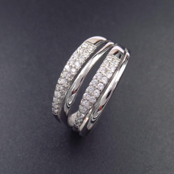 Quality Luxury Real Silver Cubic Zirconia Rings With CZ Big Size / Wedding Engagement Rings for sale