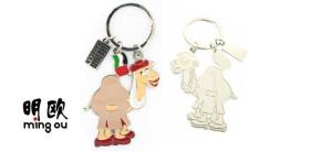 Soft Enamel Personalized Metal Keychains , Zinc Alloy Material With Camel Shaped