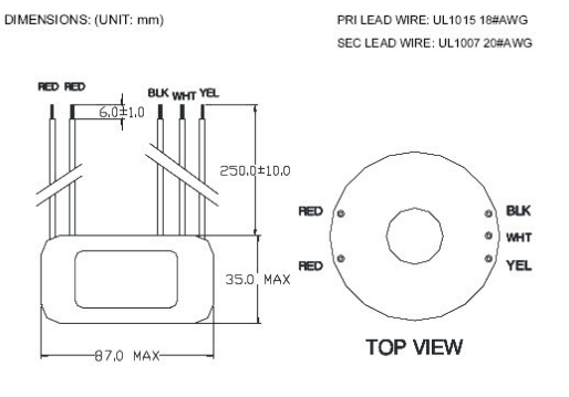 Toroidal Transformer For Audio Amplifiers , Guitar Amp Output Transformer OEM ODM Accepted