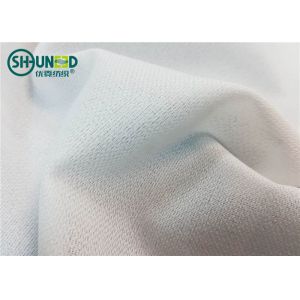 White Polyester Woven Fusible Interlining / Twill Woven Fusible Interfacing