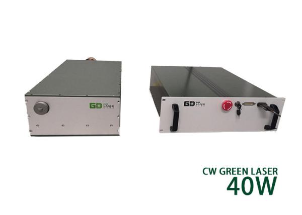 Quality 40W CW Continuous Wave Fiber Laser Single Mode Nanosecond Green for sale