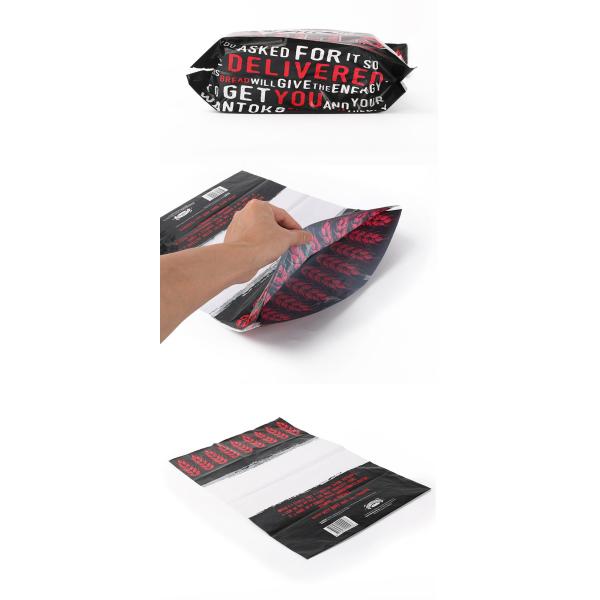 Plastic Clear PE Wicker Bread Packaging Bags Custom Logo Printed