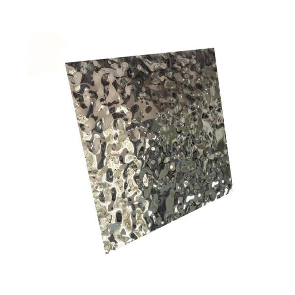 Colorful Water Ripples Decorative Gold Stainless Steel Sheet 304 Metal Wall Panel