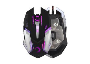 RECCAZR MS320  2500DPI 7 LED Lights 6 DPI Optical Wired Computer Gaming Mouse Professional Ergonomic Gaming Mice for PC