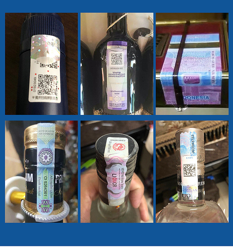 Commodity Transparent Self Adhesive Security Labels Round Embossed Logo