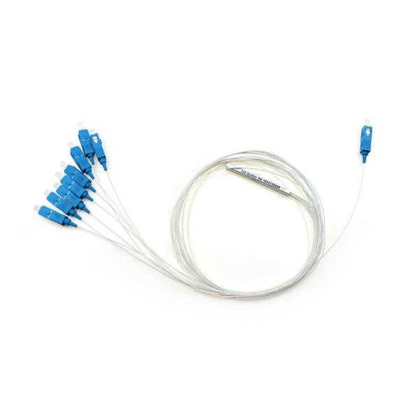 SC/UPC Mini PLC Splitter 1x8 In Steel Tube With SC/UPC Connectors