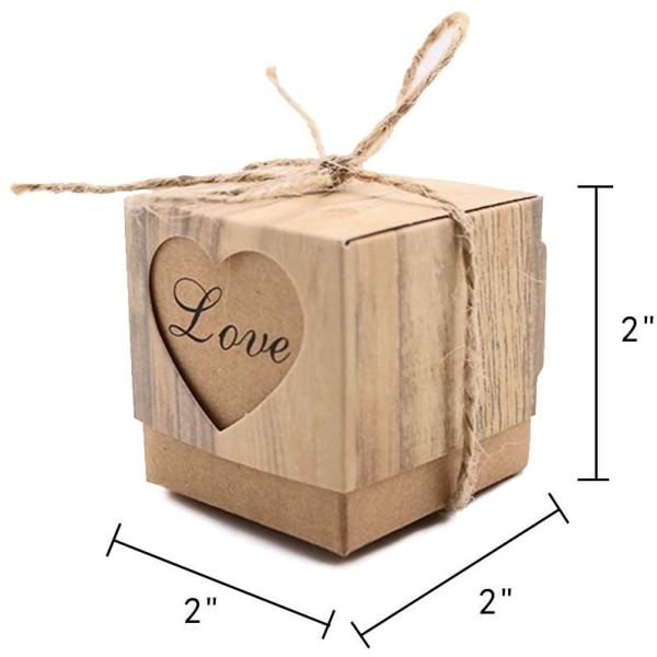 5x5cm Bonbonniere Wedding Favour Gift Boxes With Rope