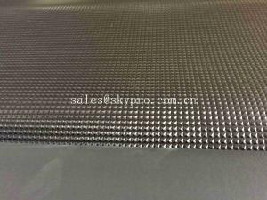 High Resilience Natural Gym Recycled Rubber Mats Diamond Pyramid Pattern