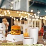 Burger Take Out Box, Disposable Clamshell Food Containers With Lids, To Go