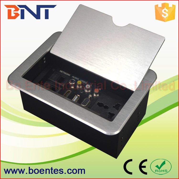 BNT Tabletop Flip Up Multi-function Power Socket Box / Slip Up Socket / Slide Open Socket Box