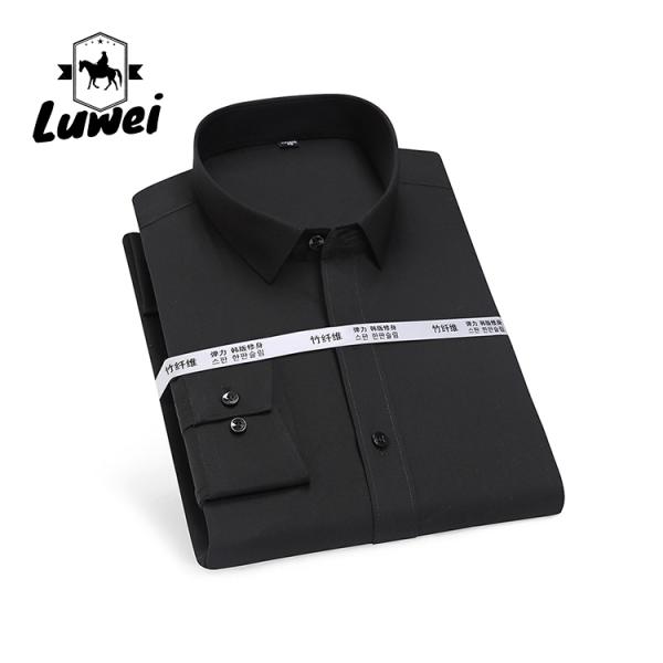 Men Long Sleeve Business Shirts Single Button Casual Plaid Striped Shirt