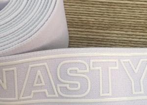 China Eco Friendly Narrow Woven Tape Wide Silicone Printed Elastic Waistband on sale