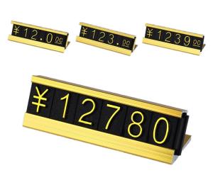 China AaL-49-17 S Metal Base Jewelry Watch Display Price Tags Label For Retail And Store Gold or Black Base on sale
