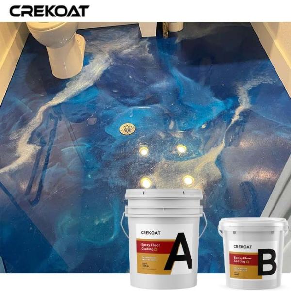 Quality Residential Metallic Concrete Floor coating Blend Of Epoxy Resin And Power Pigments for sale