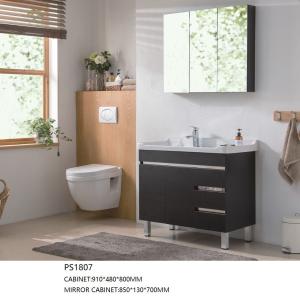 Custom Floor Mounted Bathroom Cabinets Easy Clean Environment Friendly For Decor