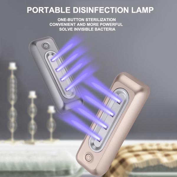 120DEG Ultraviolet Sterilization Lamp 2500mAh Portable UV Disinfection Light