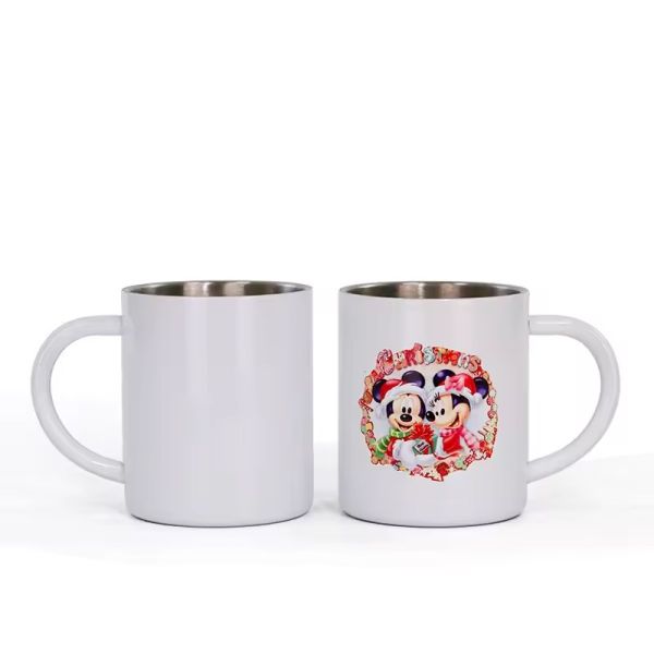 Sublimation Coffee Mugs With Handle Stainless Steel Double Wall Sublimation Camping Mug