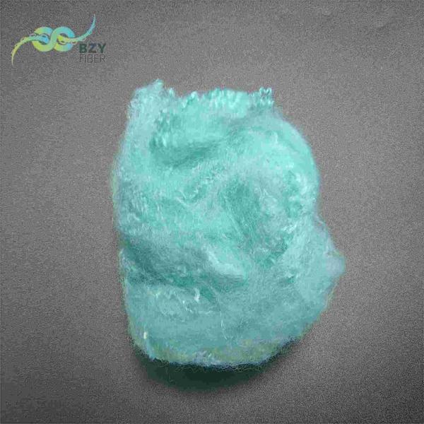 Quality Regenerated Polyester Staple Fiber Light Blue Dope Dyed 2.5D PSF For Padding for sale