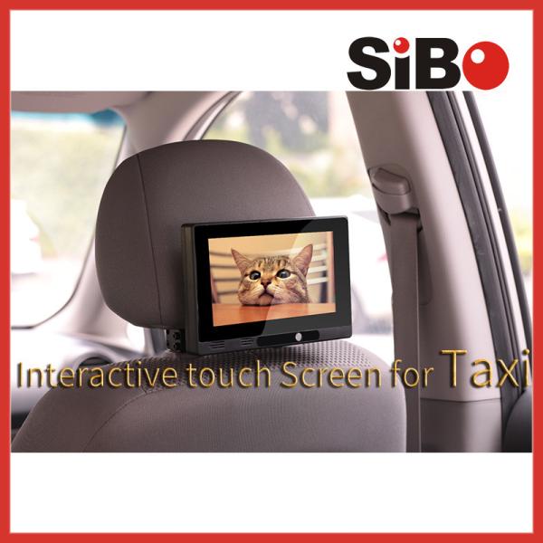 Quality Taxi Headrest Touch Advertising Screen with Content Management System for sale