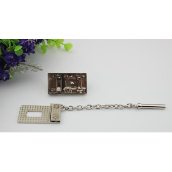 Personality design three-piece suit silver color metal accessories zinc alloy rectangle bag locks