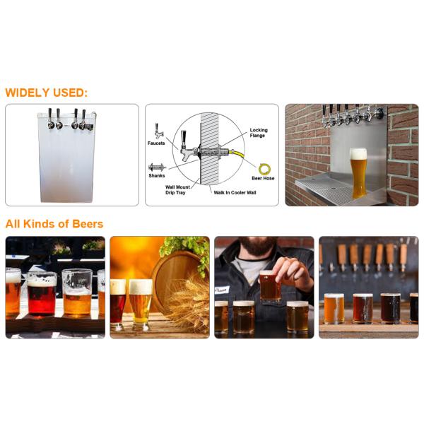 Well Pouring Beer Keg Faucet , Draft Beer Tap Faucet Fits For American Beer Shanks And Towers