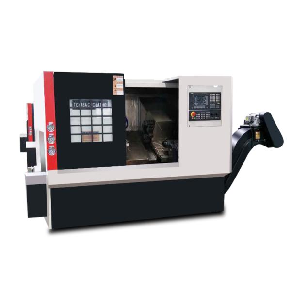 GSK CNC Control System TCK420 Slant Bed Turret Precision Lathe 500mm Workpiece Length